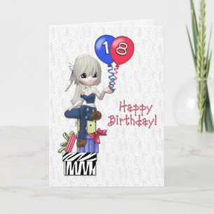 18th Birthday Girl Card