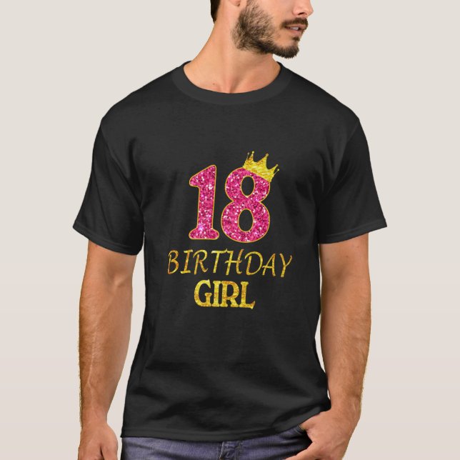 18Th Birthday Girl Princess 18 Years Old 18Th Gift T-Shirt (Front)