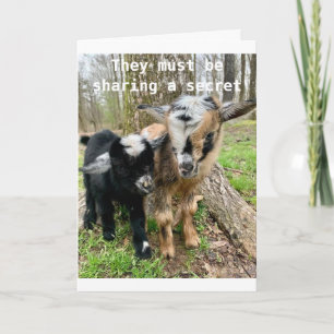 **18th BIRTHDAY** GOATS SHARE A SECRET ABOUT IT   Card