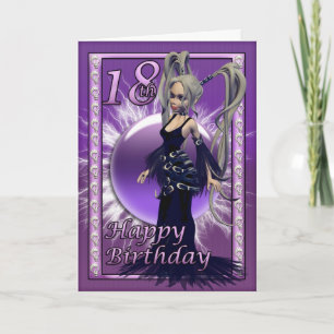 18th Birthday Gothic Doll, Happy Birthday 18 Card