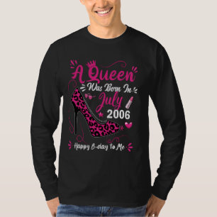 18th Birthday High Heel A Queen Was Born In July 2 T-Shirt