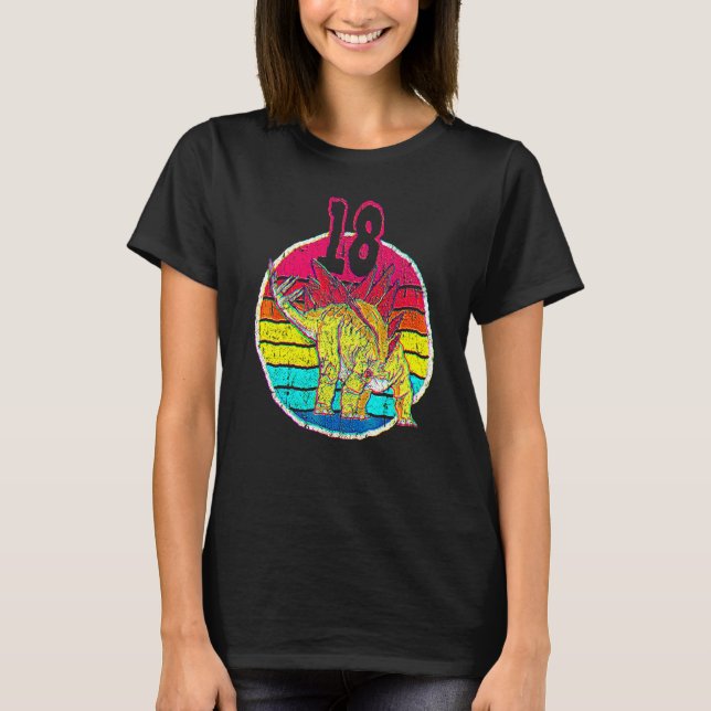18th Birthday I Stegosaurus Stenops I Family Match T-Shirt (Front)