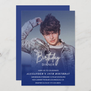 18th birthday invitation Birthday Dinner Photo Men