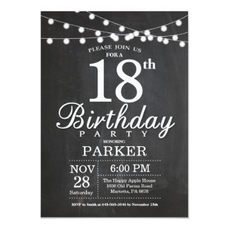 18 birthday invitation