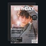 18th birthday invitations for him Magazine Cover<br><div class="desc">18th birthday invitations for him Magazine Cover photo boy</div>