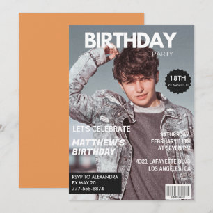 18th birthday invitations for him Magazine Cover