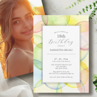18th Birthday Invitations Multi Colour