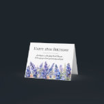 18th Birthday July Birth Month Flower Larkspur  Card<br><div class="desc">Blue larkspur is the July Birth Month Flower. This birthday card features a garden of larkspur or delphinium wildflowers. Three lines of text let you personalise your birthday message.</div>