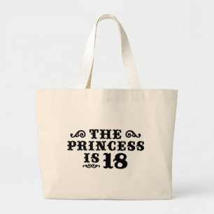 18th Birthday Large Tote Bag