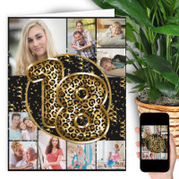18th Birthday Leopard Print Gold Balloons Photo