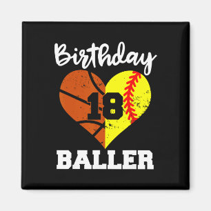 18th Birthday Ller Funny 18 Year Old Softll Sketll Magnet