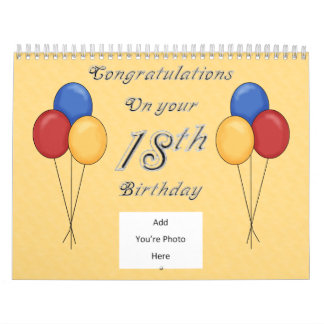 18th Birthday Memories & Guest Book Calendar