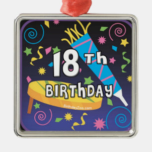 18th Birthday Metal Tree Decoration