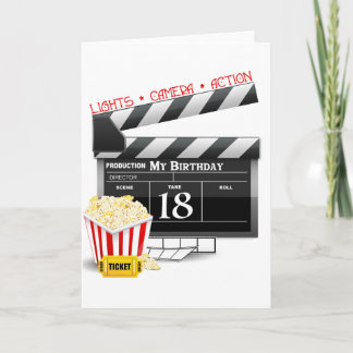 18th Birthday Movie Party Card