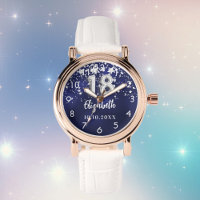 18th birthday navy blue silver stars