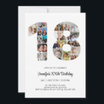 18th Birthday Number 18 Custom Photo Collage Invitation<br><div class="desc">Mark eighteen years of wonderful memories and adventures with this captivating 18th Birthday Number Photo Collage. This customisable template is the perfect blend of creativity and sentiment, allowing you to create a truly memorable gift for your loved one's special day. Capture the essence of incredible years in a single masterpiece...</div>