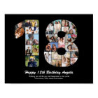 18th Birthday Number 18 Custom Photo Collage