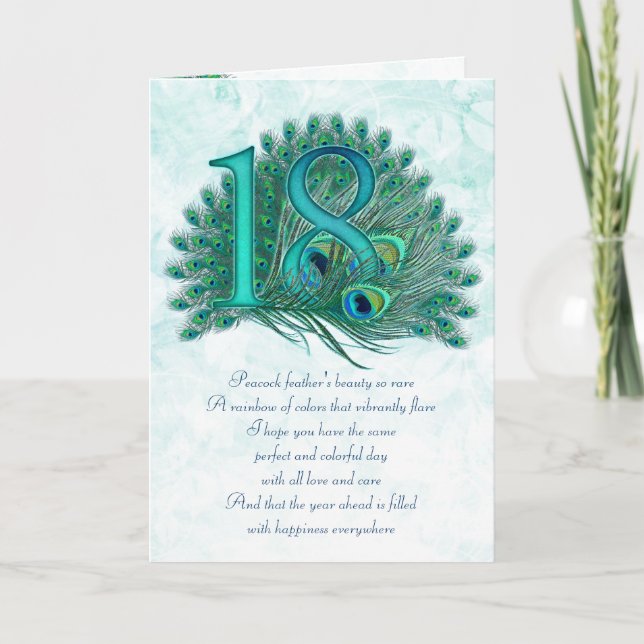 18th birthday numbered greeting cards (Front)
