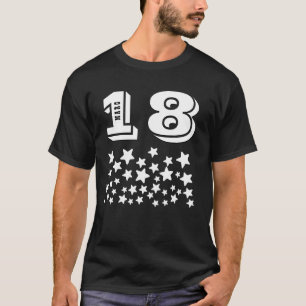 18th Birthday or ANY YEAR Burst of WHITE Stars B03 T-Shirt