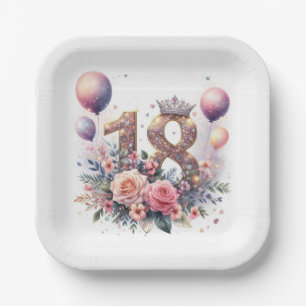 18th Birthday Paper Plate