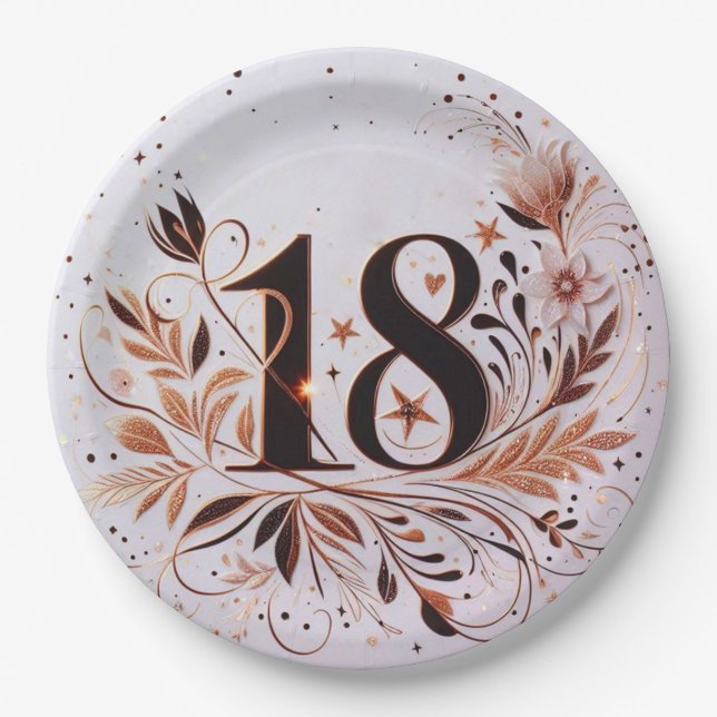 18th Birthday Paper Plate (Front)