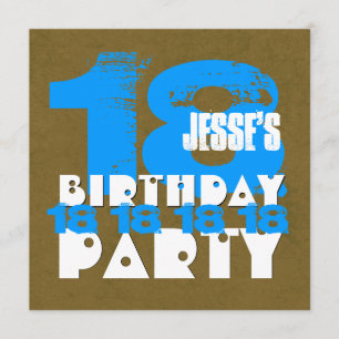 18th Birthday Party 18 Year Old Grunge Z18A Invitation