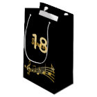 18th Birthday party black gold music notes name
