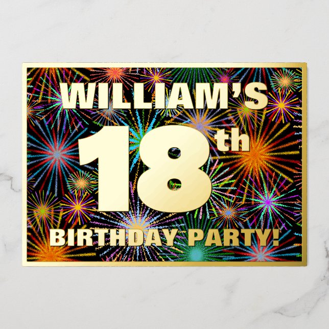 18th Birthday Party — Fun, Colourful Fireworks Loo (Front)