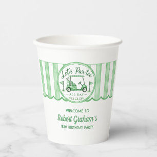 18th Birthday Party Golf Theme Let's Par-tee  Paper Cups