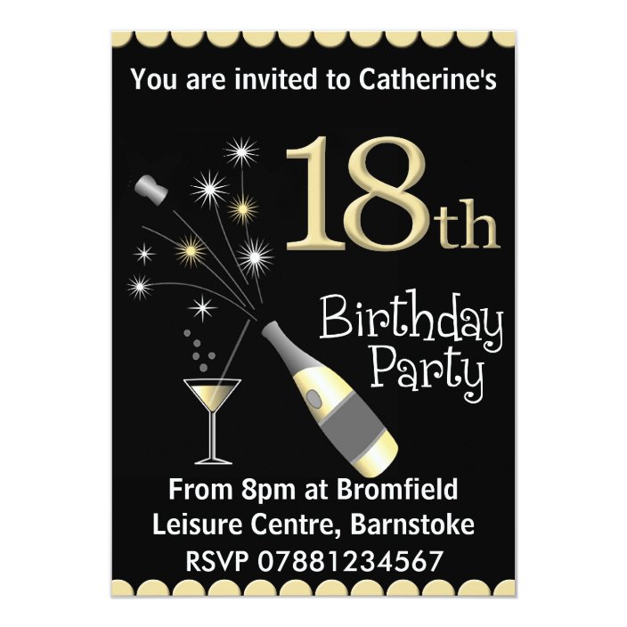18th Birthday Party Invitation | Zazzle.co.uk