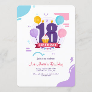 18th Birthday Party Invitation