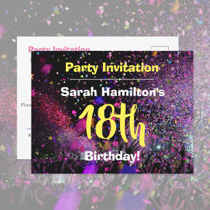 18th Birthday Party Invitation Postcard