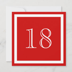 18th Birthday Party Invitation - Red