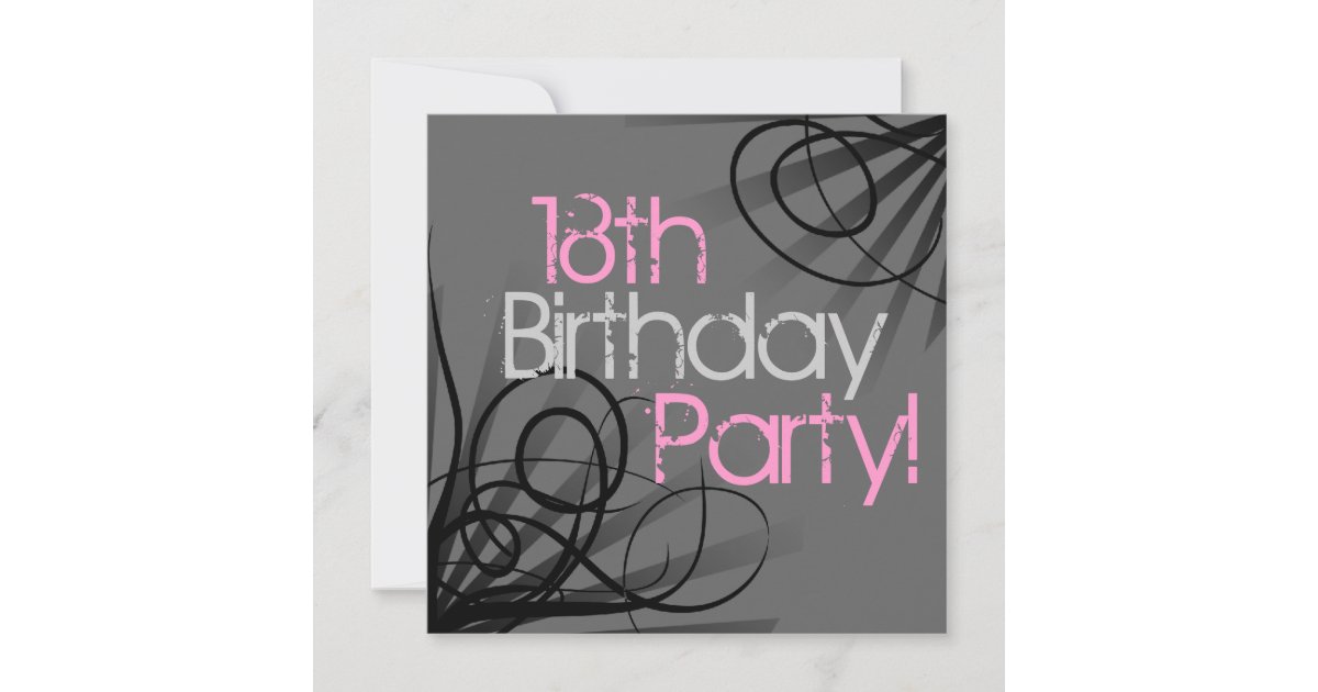 18th Birthday Party Invitations | Zazzle