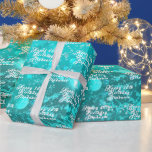 18th Birthday Party Name Teal Aqua Turquoise  Wrapping Paper<br><div class="desc">Personalised,  modern,  elegant,  teal aqua,  turquoise,  glitter,  18th Birthday wrapping paper. Perfect for her. 18th birthday party.</div>
