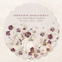 18th Birthday Party Pumpkin Wildflower Custom