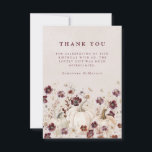 18th Birthday Party Pumpkin Wildflower Custom Thank You Card<br><div class="desc">White pumpkins are nestled in delicate burgundy wildflowers to create an elegant aesthetic. All of the text is editable so you can easily craft your own special mood.</div>