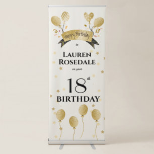 18th Birthday Party Retractable Banner