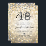 18th Birthday Party Silver Glitter Lights Gold  Invitation<br><div class="desc">Elegant & simple "18th Birthday Party" invitation design with Silver Glam Glitter Lights Gold motif,  and custom name and details text. Easy to use and easy to personalise. Order Today!</div>