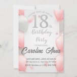 18th Birthday Party - White Gold Pink Invitation<br><div class="desc">18th Birthday Party Invitation Elegant design in faux glitter gold, </div>