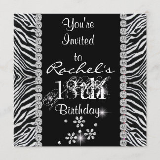 18th Birthday Party WITH ANIMAL DESIGN  INVITATION