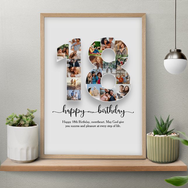 18th Birthday Photo Collage Poster (Creator Uploaded)