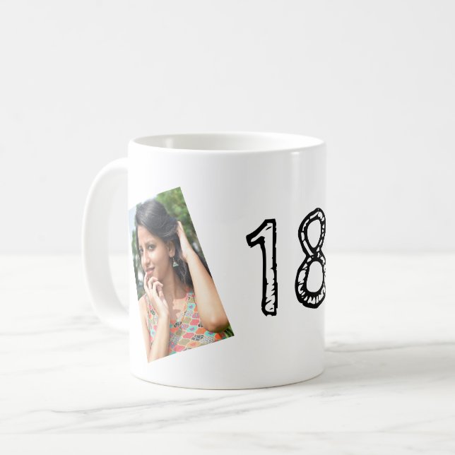18th Birthday PHOTO Mug (Front Left)