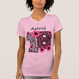 18th Birthday Pink Zebra Custom Name V025A4J T-Shirt