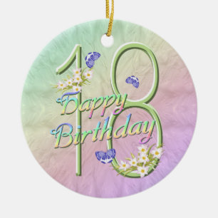 18th Birthday Rainbow Keepsake Ornament
