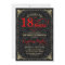 18th Birthday - Red Gold Black Damask