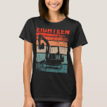 18th Birthday Retro Excavator Construction Vehicle T-Shirt<br><div class="desc">18th Birthday Retro Excavator Construction Vehicle Boys</div>