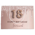 18th birthday rose gold glitter pink balloon style