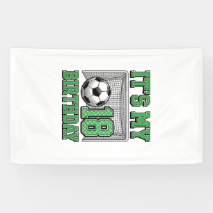 18th Birthday Soccer Vintage Banner