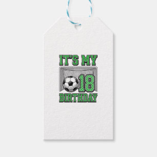18th Birthday Soccer Vintage Gift Tags